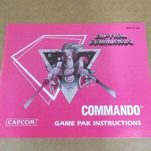 Nintendo Capcom Commando NES Manual Only, 1986 No Game, Instruction Booklet